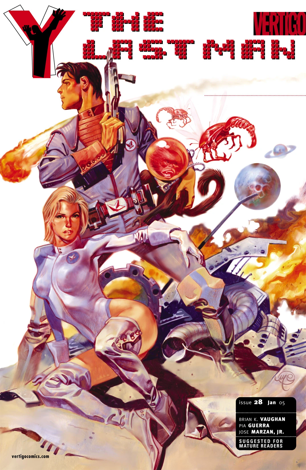 Y: The Last Man #28 (DC, 2004 — Cover A) cover